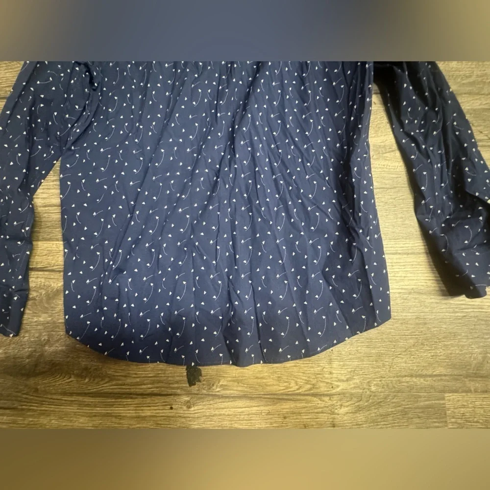 Club Room Dark Blue Shirt with White Design
